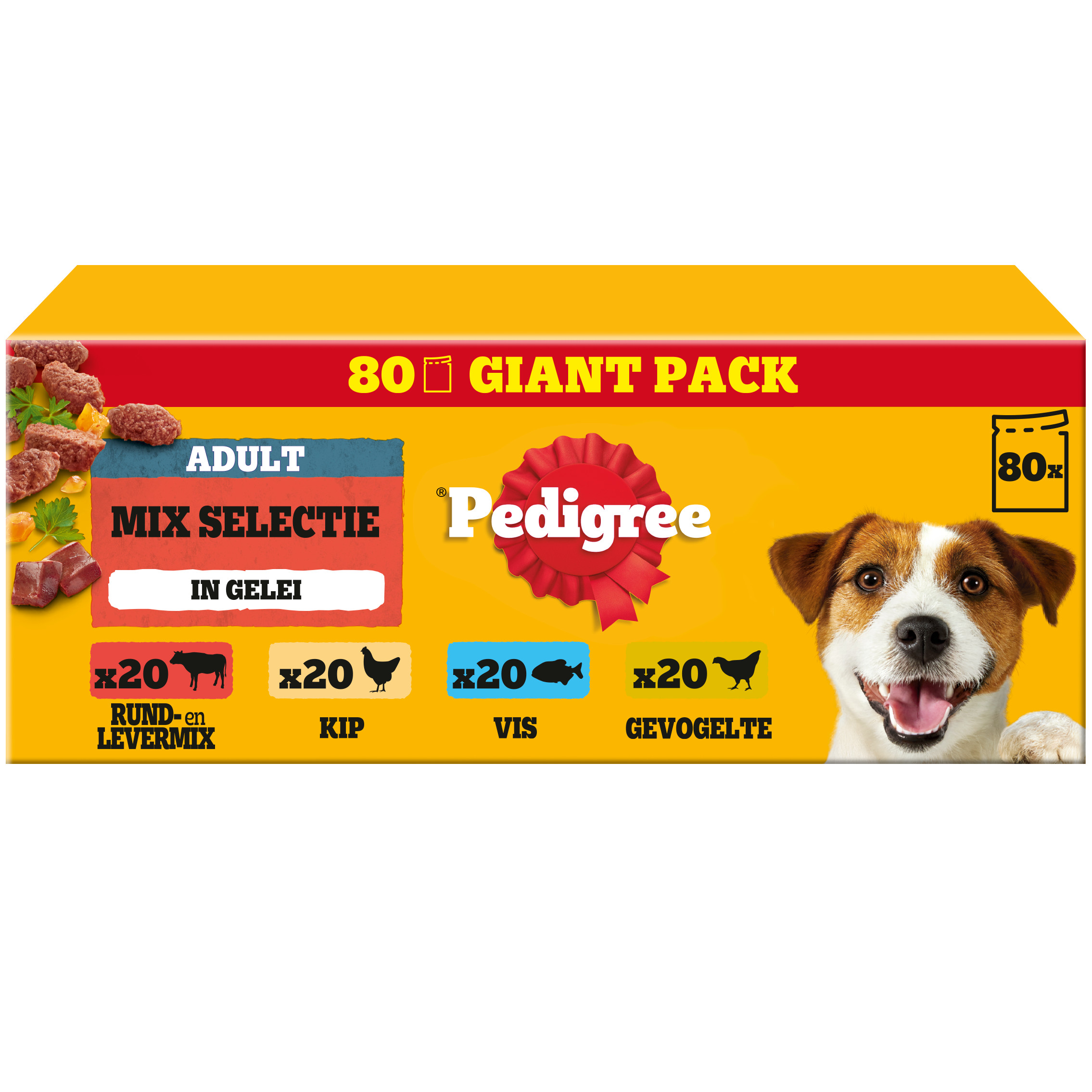 Pedigree Adult Selection in gelei multipack  natvoer hond  (100g)