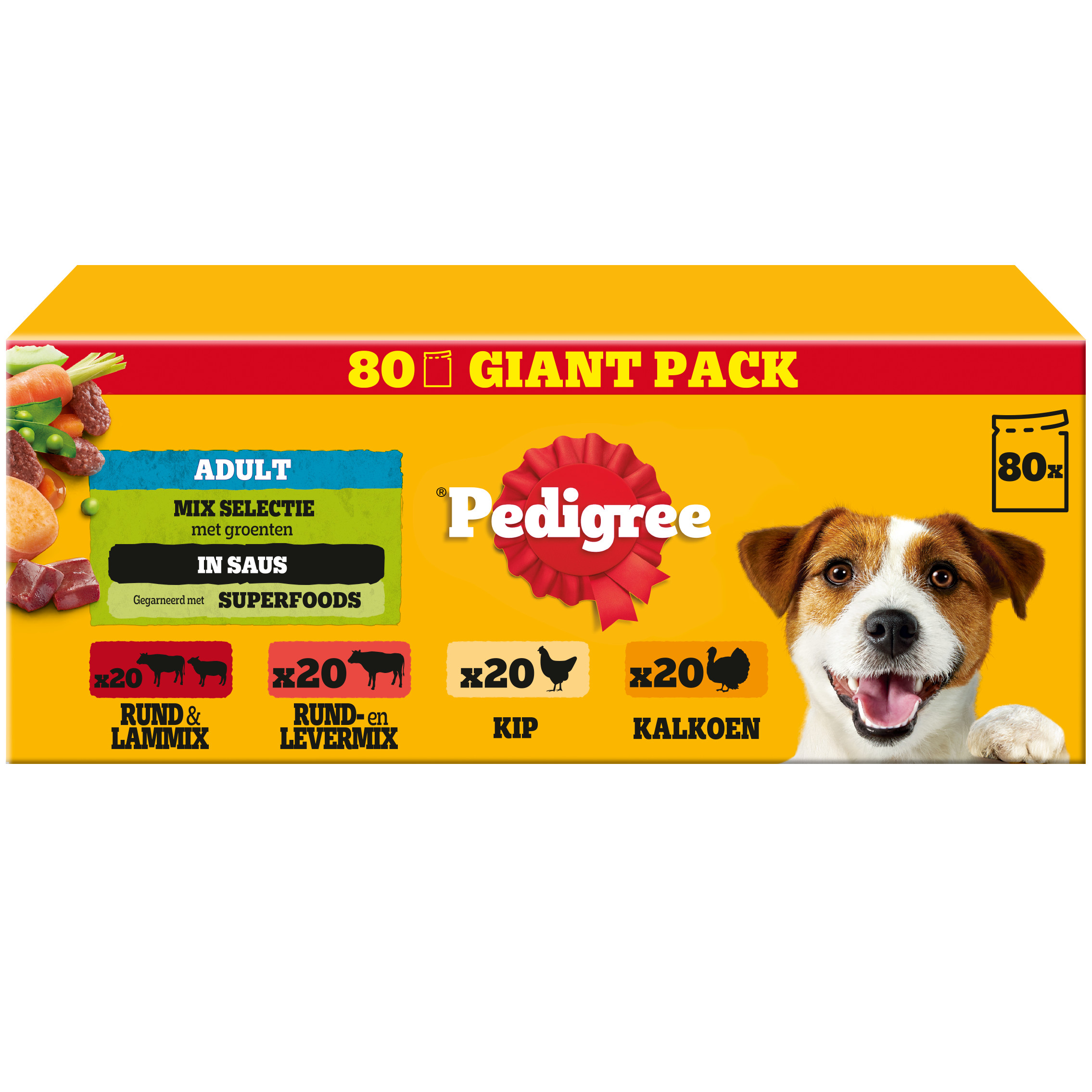 Pedigree Adult in saus multipack natvoer hond maaltijdzakjes (100 g)