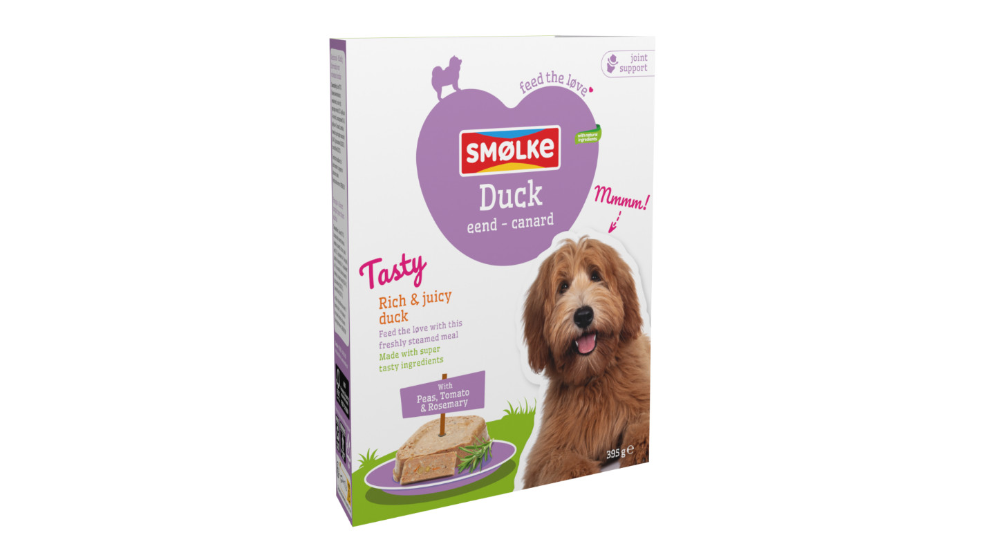 Smølke Tasty Duck vers gestoomde eend nat hondenvoer