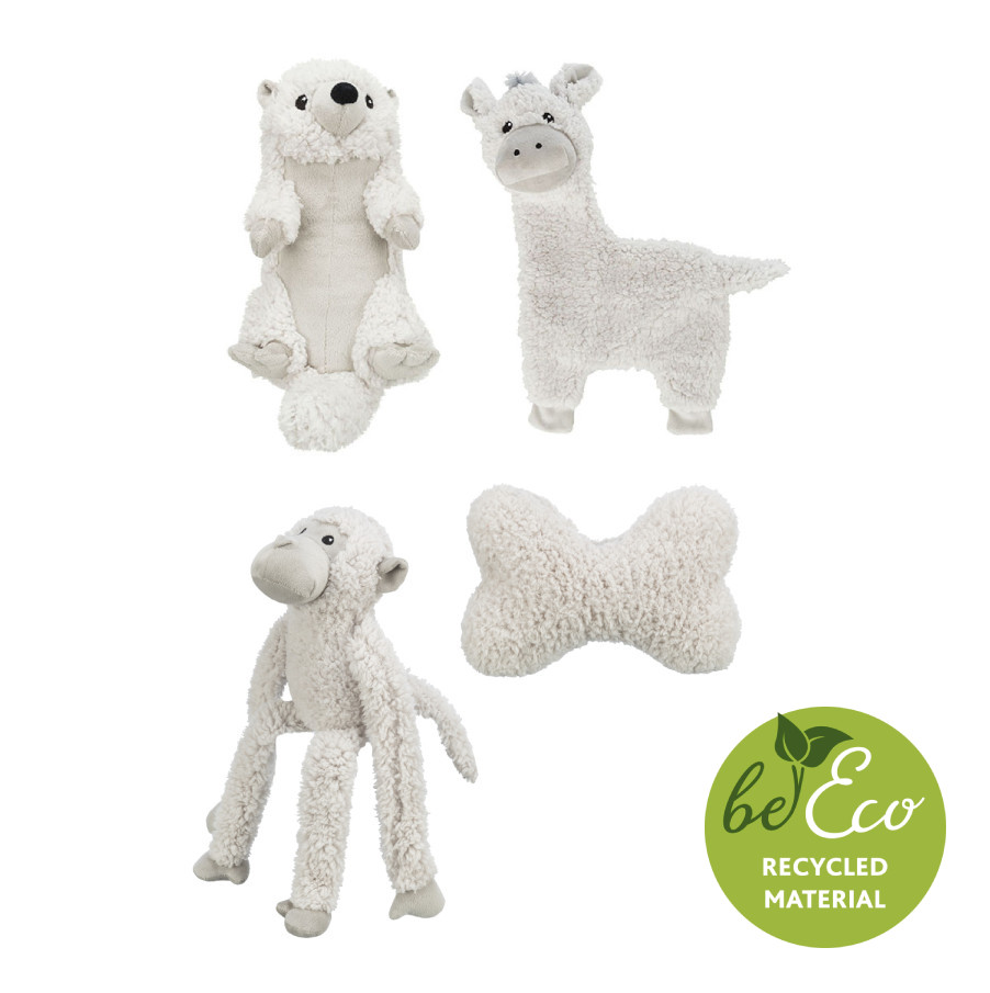 Be Eco Recycled Pluche hondenspeelgoed met piep