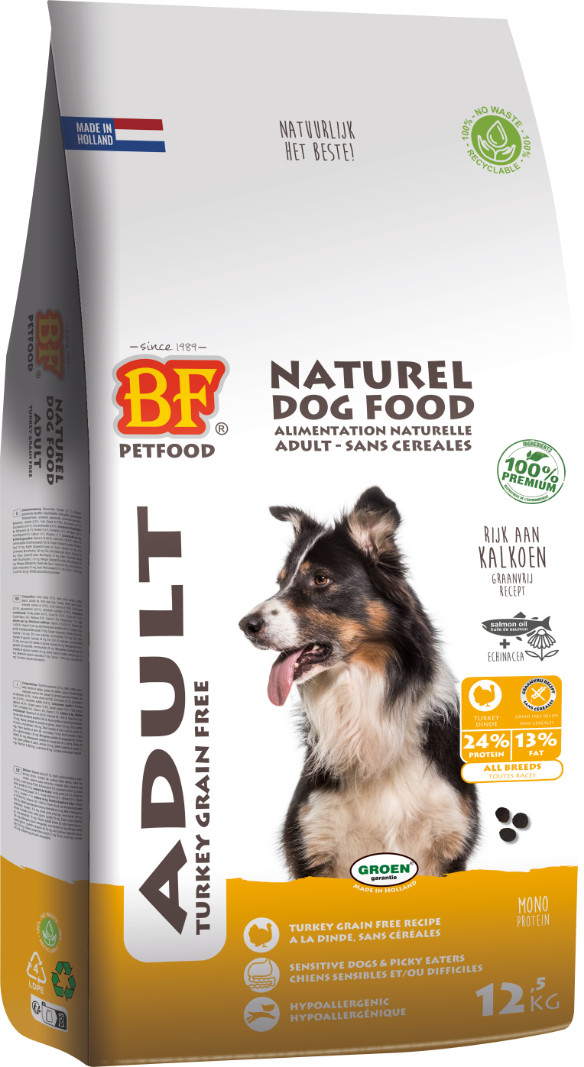 BF Petfood Adult kalkoen graanvrij hondenvoer