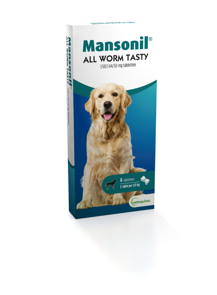 Mansonil All Worm Dog tasty bone voor de hond