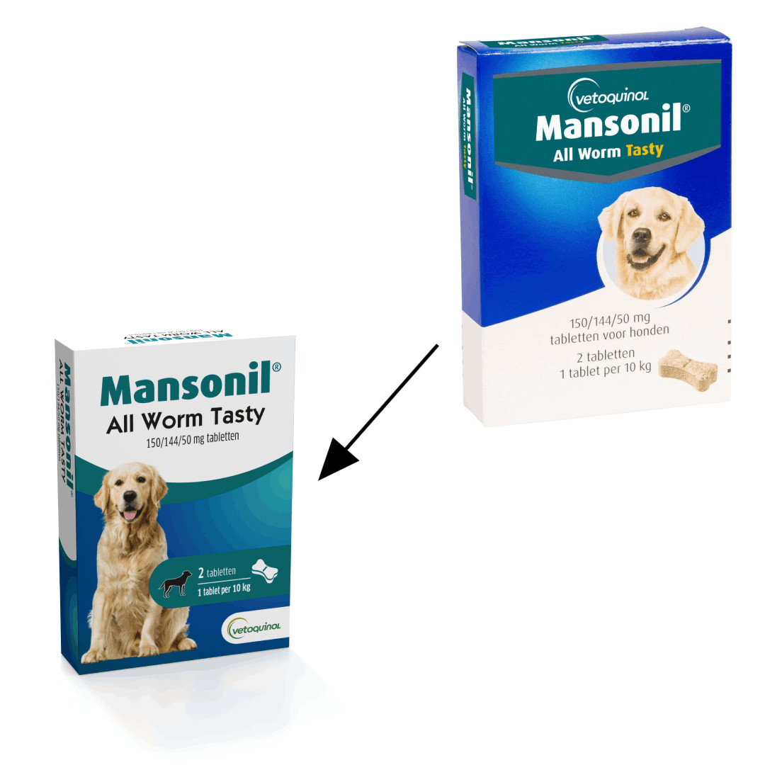 Mansonil All Worm Dog tasty bone voor de hond