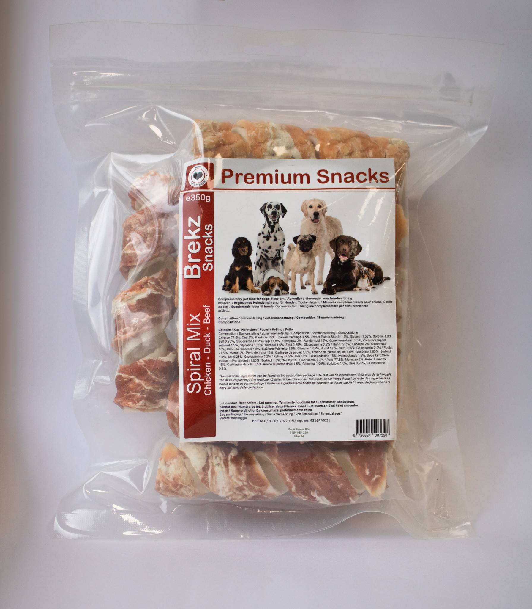 Brekz Premium Chicken Duck Beef Spiral Mix