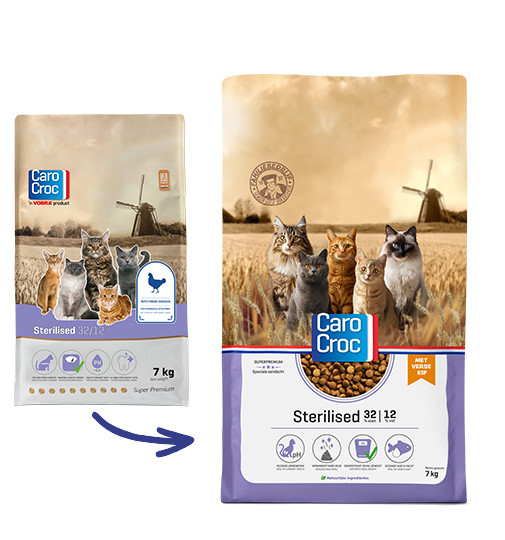 Carocroc 32/12 Sterilised mit Huhn Katzenfutter