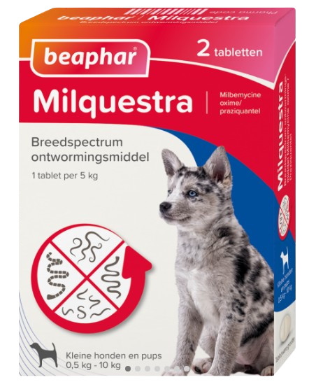 Beaphar Milquestra Wormmiddel kleine hond en puppy