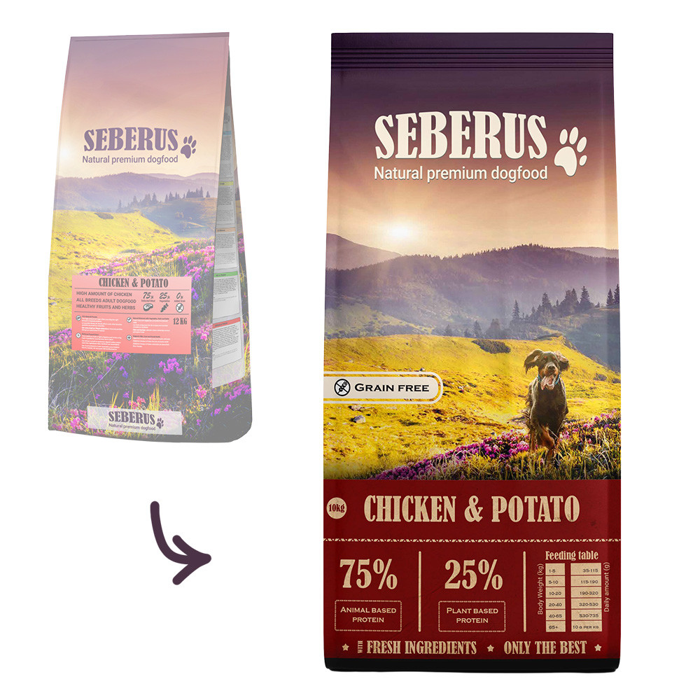 Seberus Chicken & Potato - natürliches, getreidefreies Hundefutter
