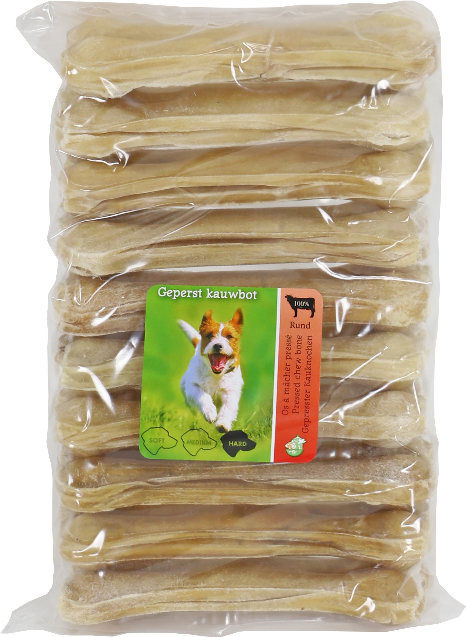 Büffelhautknochen Gepresst für den Hund (13 cm)