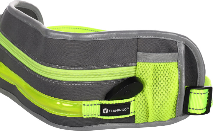 Jogginglijn met heupriem Stoffel fluo geel (118 cm/80-140 cm)