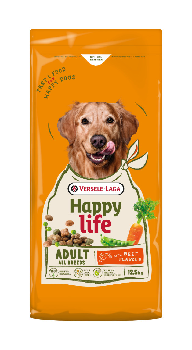 Happy Life Adult mit Rindergeschmack Hundefutter