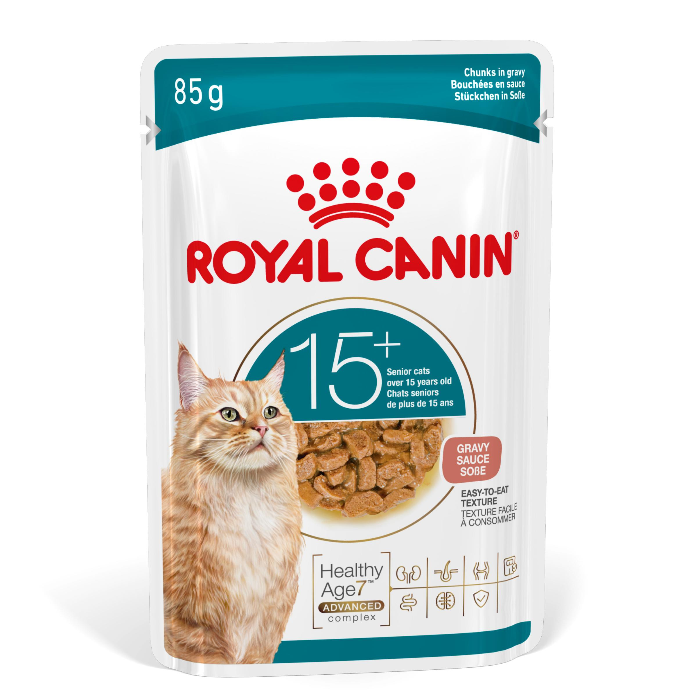 Royal Canin Ageing 15+ natvoer kat (in saus)