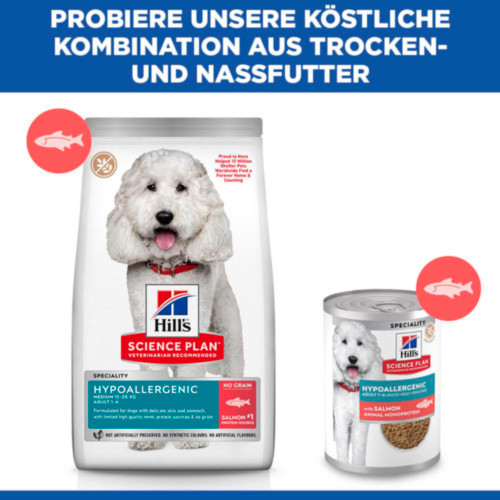 Hill's Adult Hypoallergenic mit Lachs Hunde-Nassfutter (Dose)