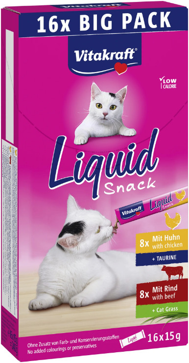 Vitakraft Liquid Snack kattensnack multipack (16 x 15 g) Vitakraft Liquid Snack kattensnack multipack (16 x 15 g)