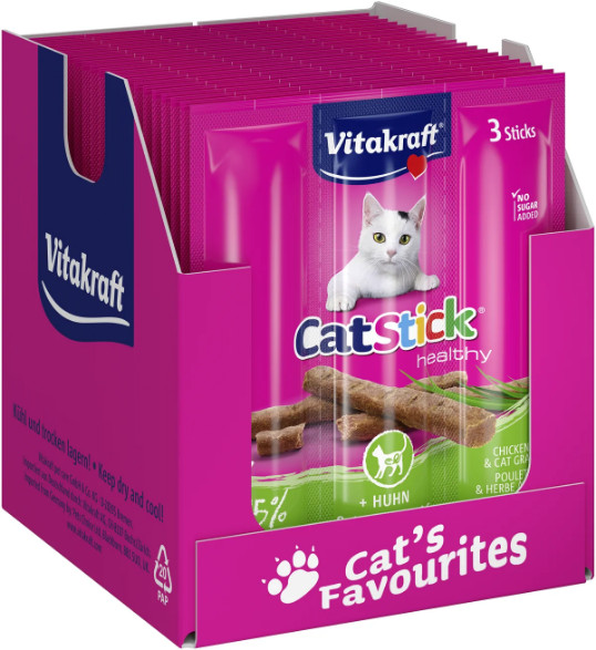 Vitakraft Catstick Healthy mit Huhn & Katzengras Katzensnack