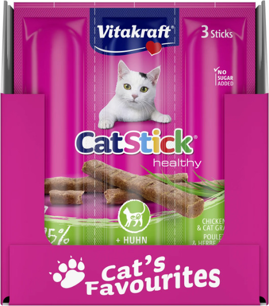 Vitakraft Catstick Healthy mit Huhn & Katzengras Katzensnack