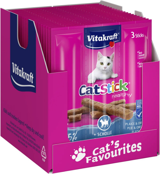 Vitakraft Catstick Healthy Scholle & Omega-3 Katzensnack Vitakraft Catstick Healthy Scholle & Omega-3 Katzensnack