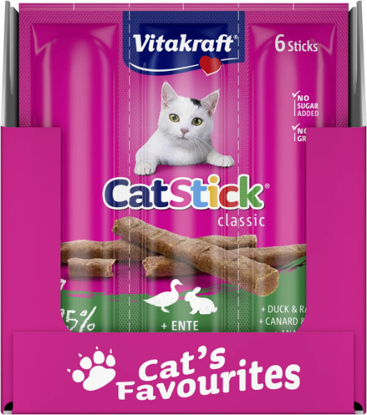Vitakraft Catstick Classic mit Ente & Kaninchen Katzensnack