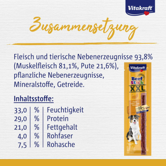 Vitakraft Beefstick XXL met kalkoen hondensnack