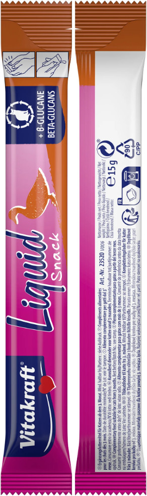 Vitakraft Liquid Snacks mit Ente Katzensnack (6 x 15g)