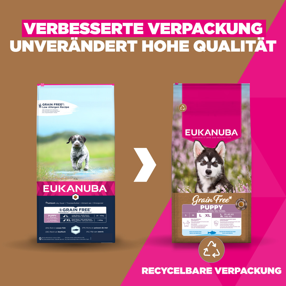 Eukanuba Puppy & Junior L/XL graanvrij zeevis hondenvoer