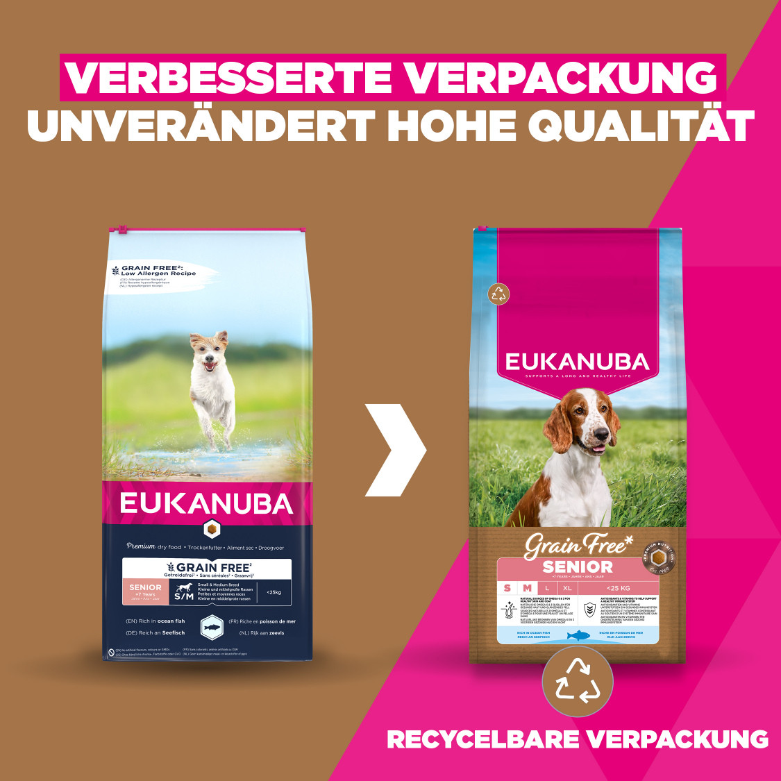 Eukanuba Senior Small & Medium met oceaanvis graanvrij hondenvoer