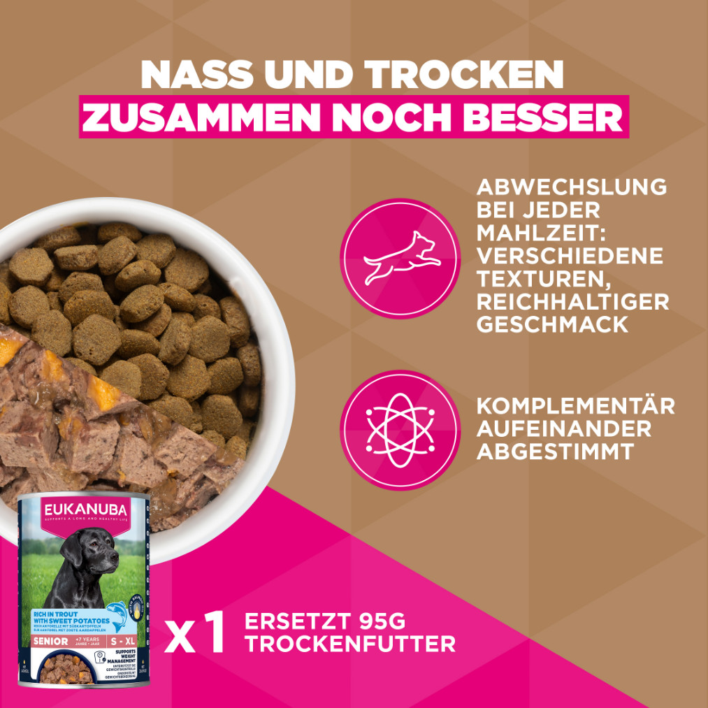 Eukanuba Senior Large met oceaanvis graanvrij hondenvoer