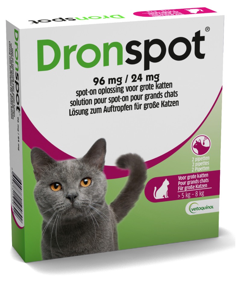 Dronspot 96 mg/24 mg Spot-on oplossing voor katten (5- 8 kg)
