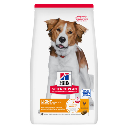 Hill's Adult Light Medium mit Huhn Hundefutter