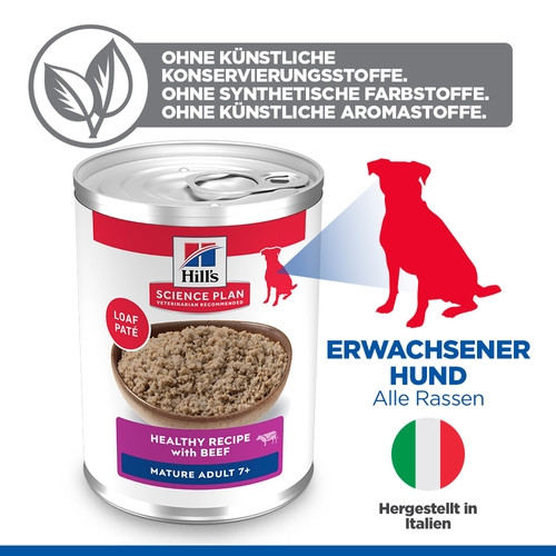 Hill's Mature Adult 7+ nat hondenvoer met rund blik