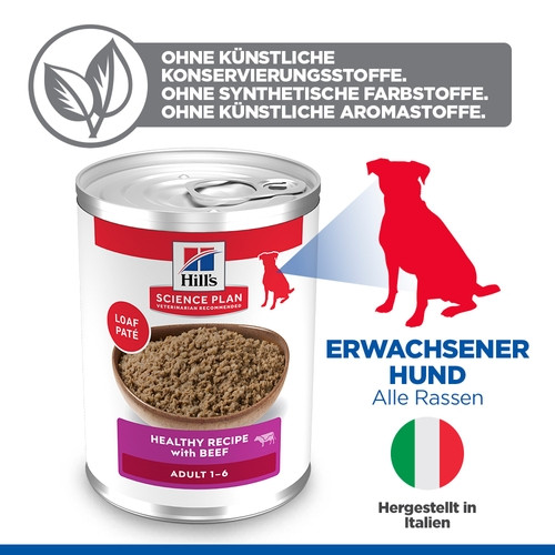 Hill's Adult Rind Hundefutter (in Dosen 370g)