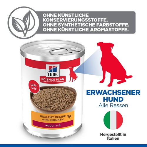 Hill's Adult Huhn Hundefutter (in Dosen 370g)