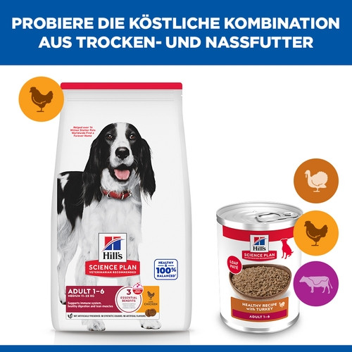 Hill's Adult mit Truthahn Hunde-Nassfutter (Dosen 370gr)