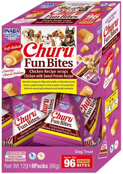 Inaba Churu Fun Bites kip met zoete aardappel hondensnack