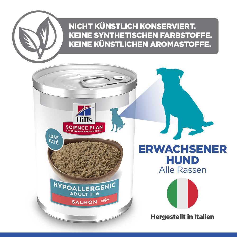 Hill's Adult Hypoallergenic mit Lachs Hunde-Nassfutter (Dose)