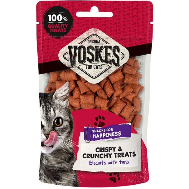 Voskes Crispy & Crunchy met tonijn kattensnack (60 g)