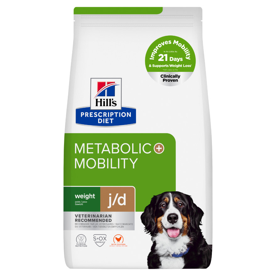 Hill's Prescription Diet J/D Weight Metabolic + Mobility Hundefutter mit Huhn