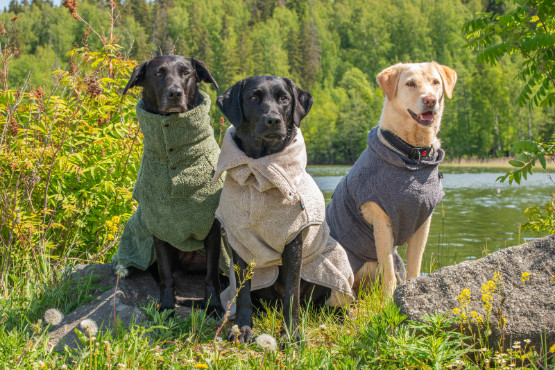 Rukka - Medea x Bathrobe badjas olijfgroen voor de hond