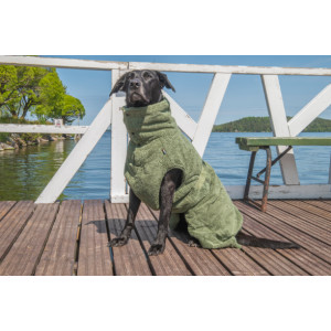 Rukka - Medea x Bathrobe badjas olijfgroen voor de hond