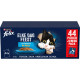 Felix So gut wie es aussieht Fischauswahl in Gelee mit Thunfisch, Lachs, Kabeljau und Scholle Nassfutter für Katzen (Jumbopack)