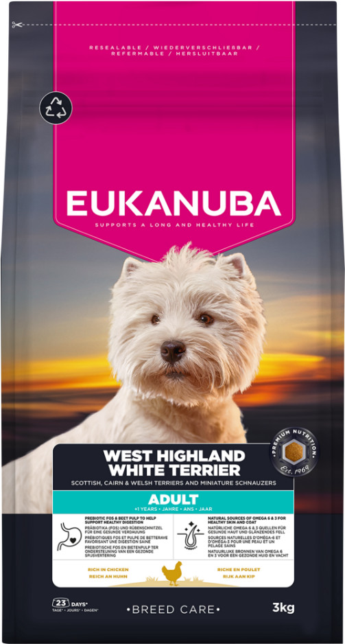 Eukanuba West Highland Whitye Terrier hondenvoer
