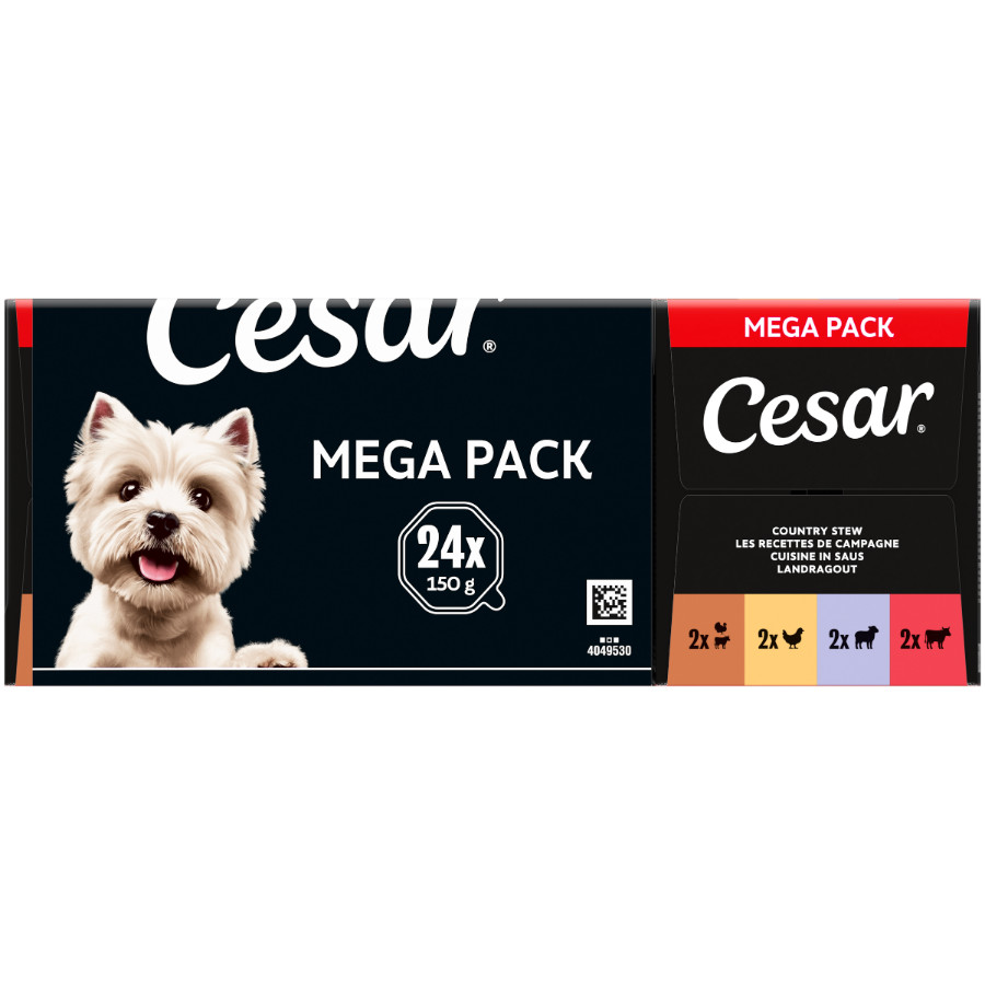 Cesar Cuisine in saus multipack natvoer hond alukuipjes (150 g)