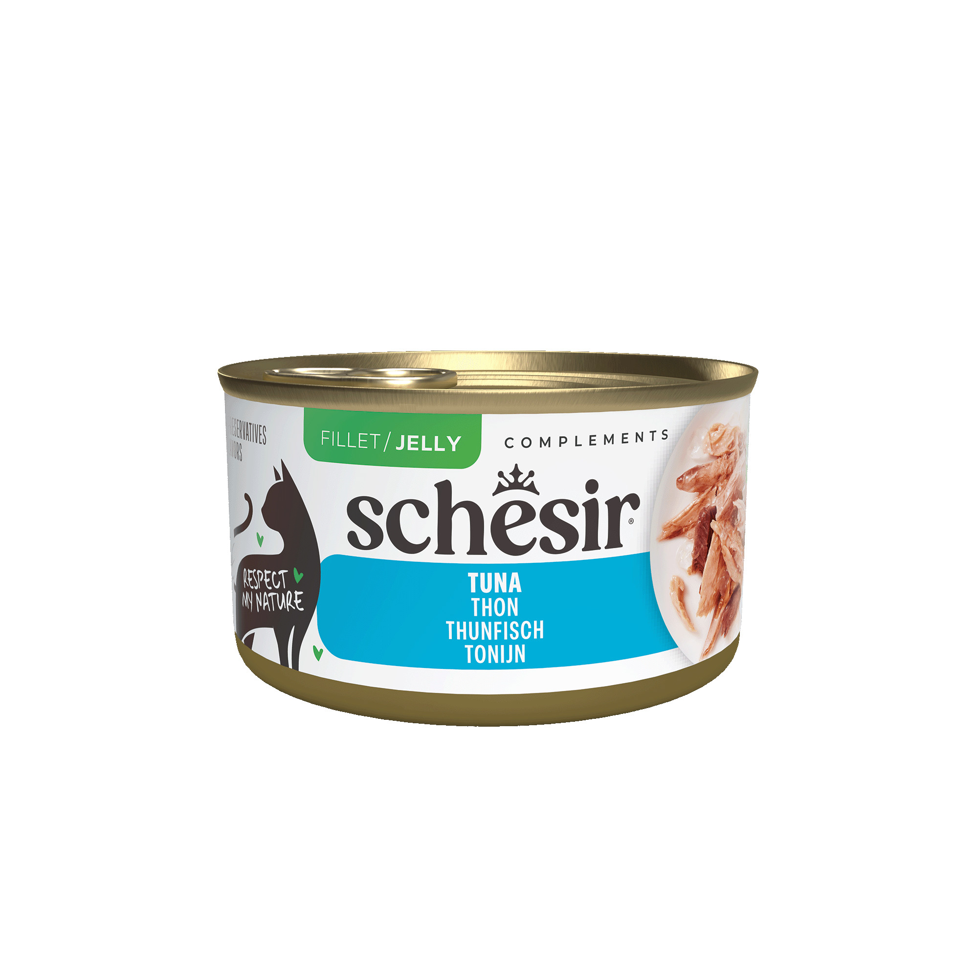 Schesir Complements tonijn (jelly) natvoer kat (blikjes)