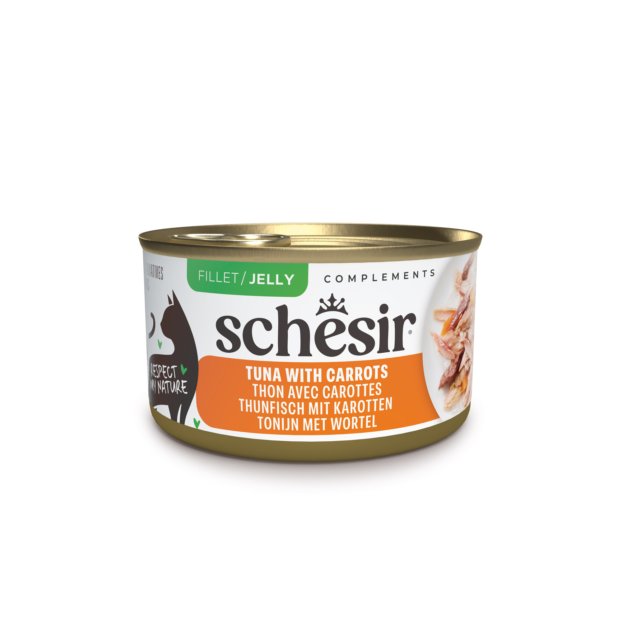 Schesir Complements tonijn met pompoen (jelly) natvoer kat (blikjes)