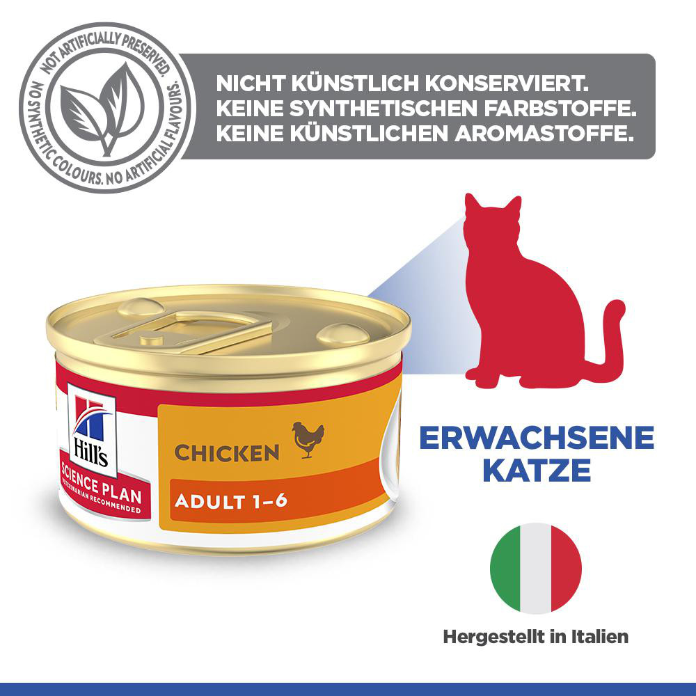 Hill's Adult mit Huhn Katzen-Nassfutter (Mousse, Dose)