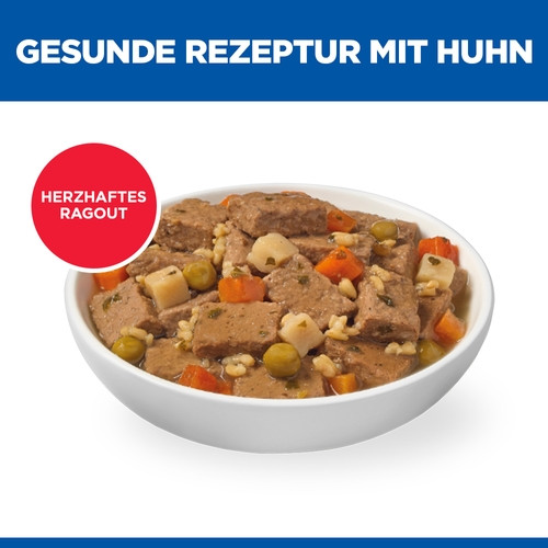 Hill's Mature Adult mit Huhn und Gemüse Hunde-Nassfutter (Eintopf, Dosen)