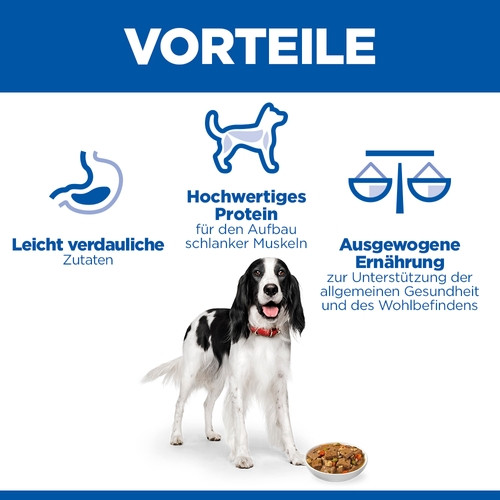 Hill's Adult mit Huhn und Gemüse Hunde-Nassfutter (Eintopf, Dosen)
