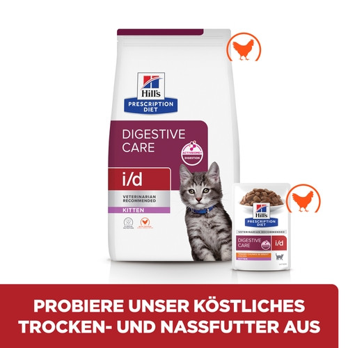 Hill's Prescription Diet Kitten I/D Digestive Care Kätzchenfutter mit Huhn