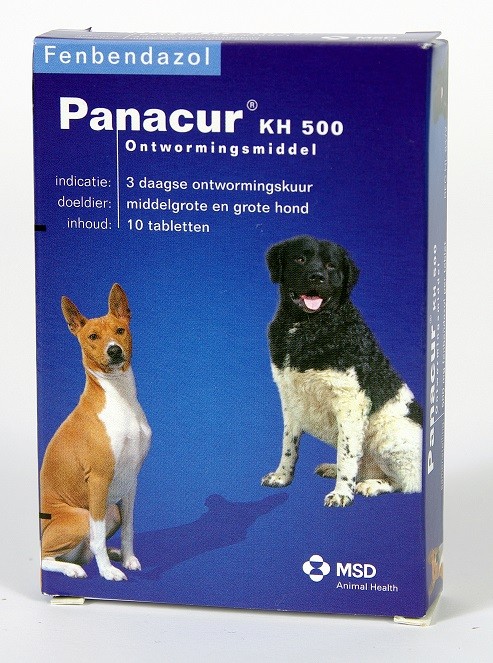 Panacur 500 Ontwormingsmiddel voor middelgrote en grote honden 10 Tabletten