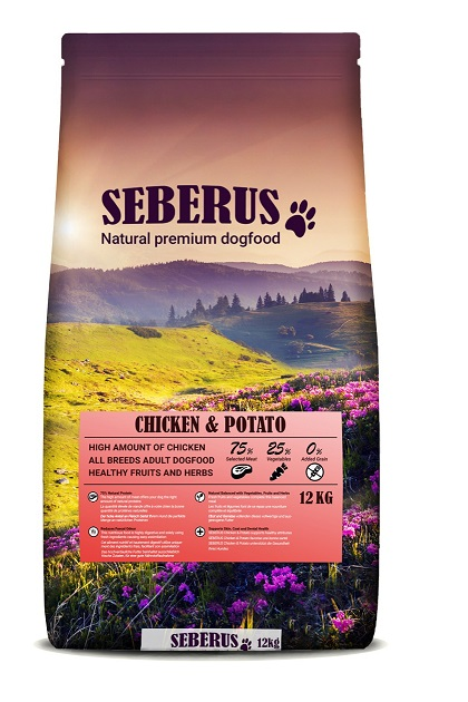 Afbeelding Seberus Chicken & Potato - natuurlijk graanvrij hondenvoer 1 kg door Brekz.nl
