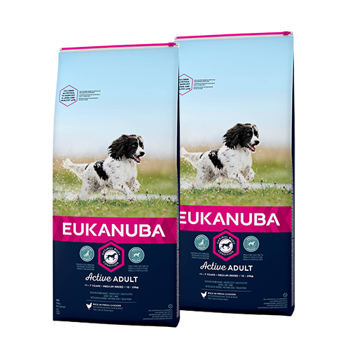 Eukanuba Active Adult Medium Breed kip hondenvoer 15 kg